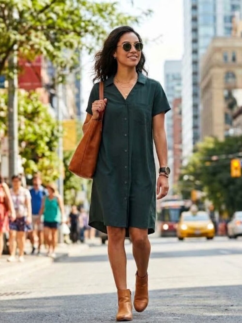O'Neill Dark Green Hybrid Shirt Dress